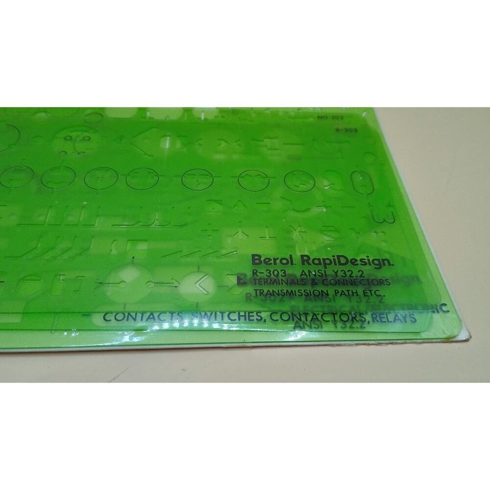 Berol RapiDesign R-300 Electrical/Electronic Component Stencil Set - Picture 3 of 4